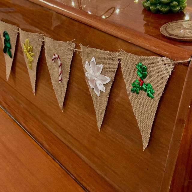 Christmas Hessian Bunting