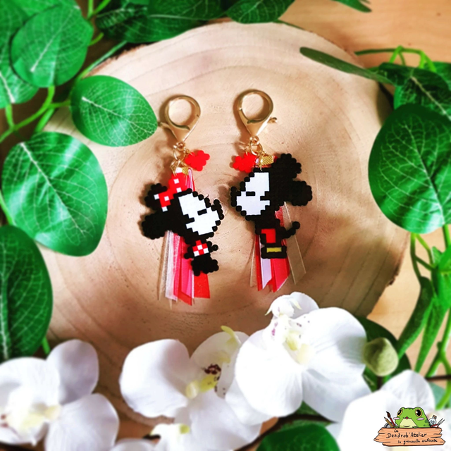 Spécial amoureux - Lot de 2 porte-clefs couple de souris