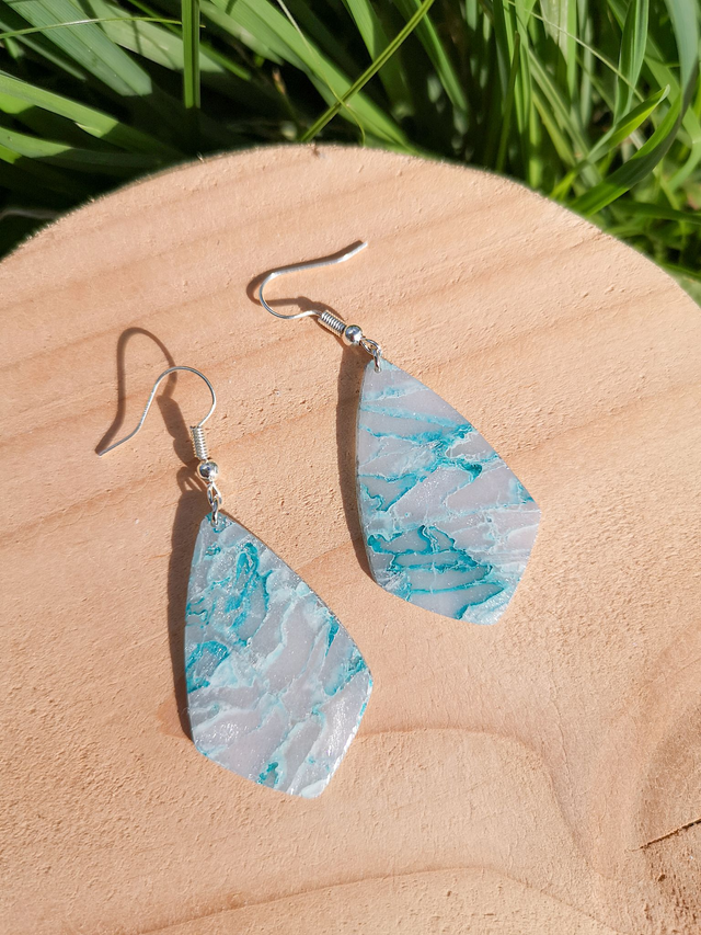 Collection Marbre Glacier - Boucles d&#039;oreilles Loreleï 