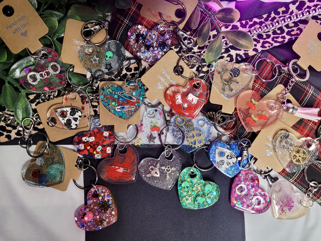 Heart Keyrings - Various Keychains Designs