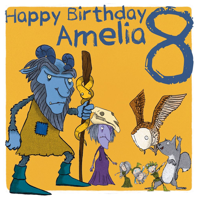 Personalised The Giant of Gilfach Fargoed Birthday Card