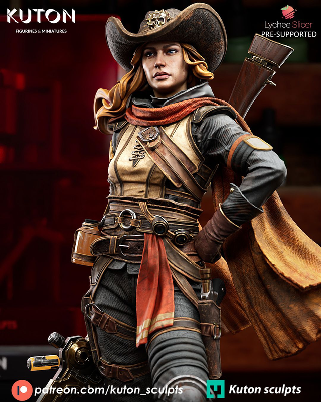 STATUE GRACE O&#039;MALLEY Reine des pirates, série heroic fantasy