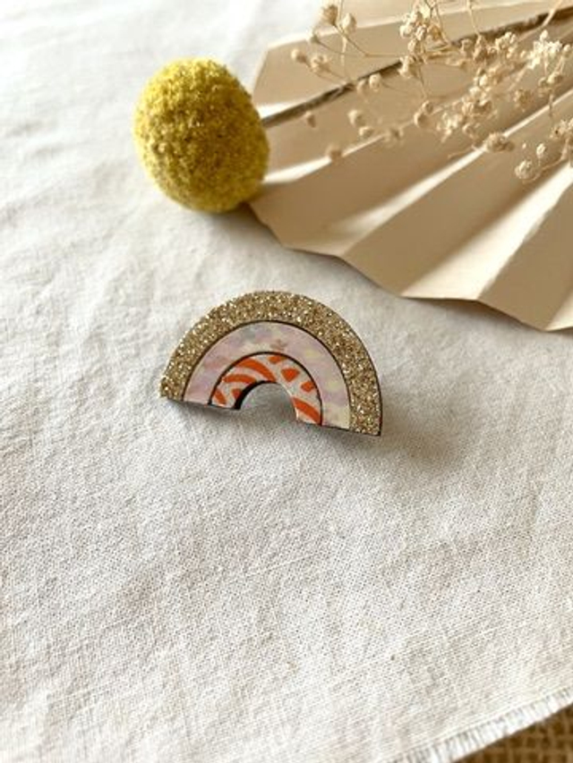 Broche Arc en ciel - Glitter