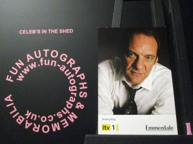 Nick Miles (Jimmy King) Original Emmerdale Yellow &amp; Black Itv1 Logo Cast Card (1)(SEE PIC)