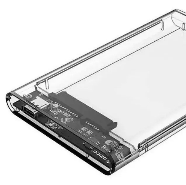 Case Para Hd Slim Externo Usb 3.0 Computador Ssd Hdd Sata 2.5 Notebook Pc Ps4 Xbox Transparente