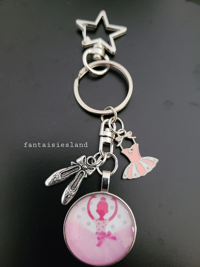 Accroch-clés argenté - Danse classique