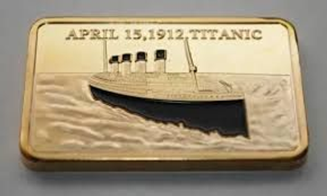 Petit lingot  souvenir du Titanic