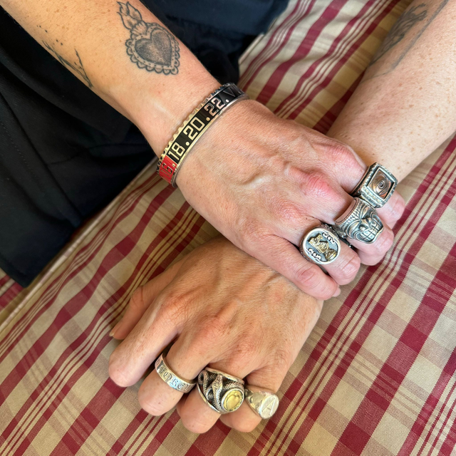 Bracciale ghiera nera e rossa