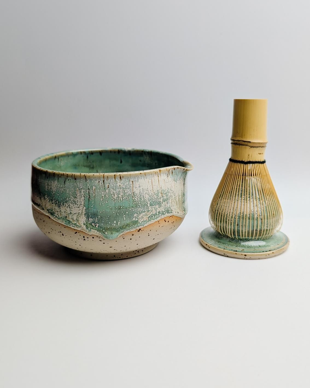 Zestaw katakuchi, chasentate i chasen "zielona herbata"