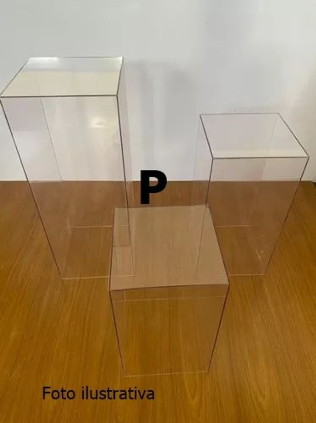 CUBO ACRÍLICO TRANSPARENTE - P