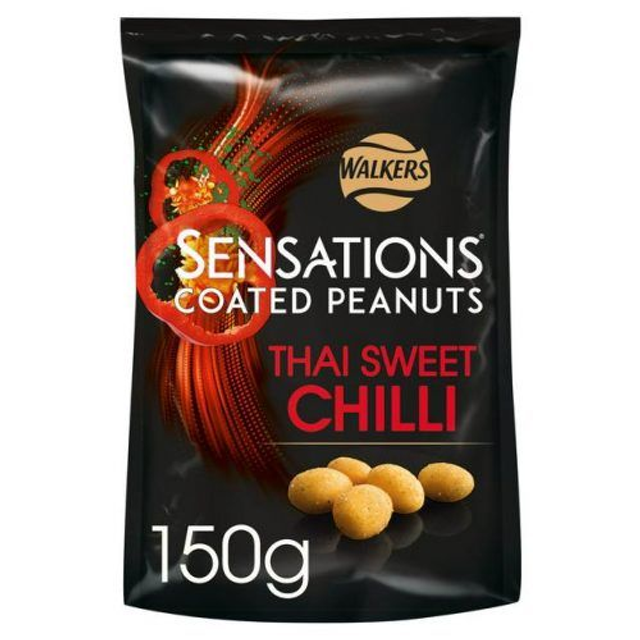 Walkers Sensations Coated Peanuts Thai Sweet Chilli Flavour 150g