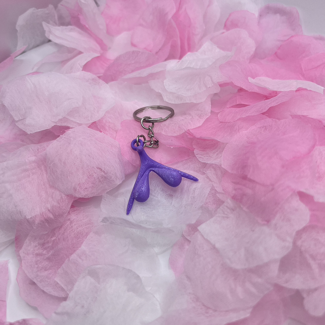 Porte clé clitoris Violet