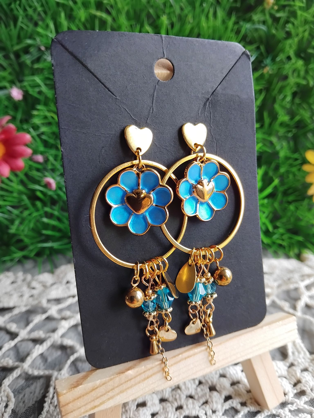 boucles d'oreilles fleurs 