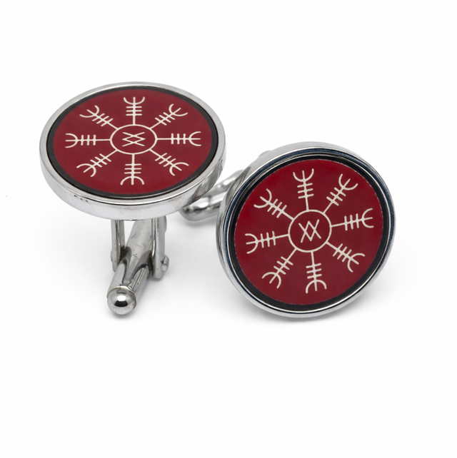 Helm of Awe Cuff Link Set Viking Norse with presentation box