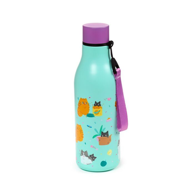 Beans & Co Cats Reusable Insulated Drinks Bottle 500ml