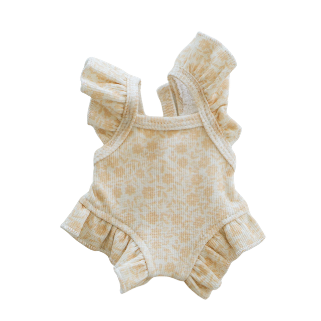 Body beige à fleurs