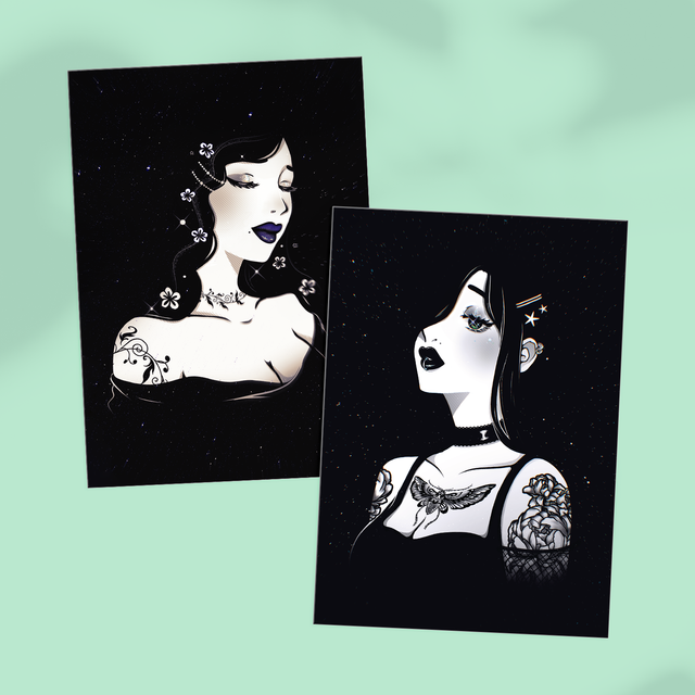 Cartes postales A6 NOIR &amp; BLANC