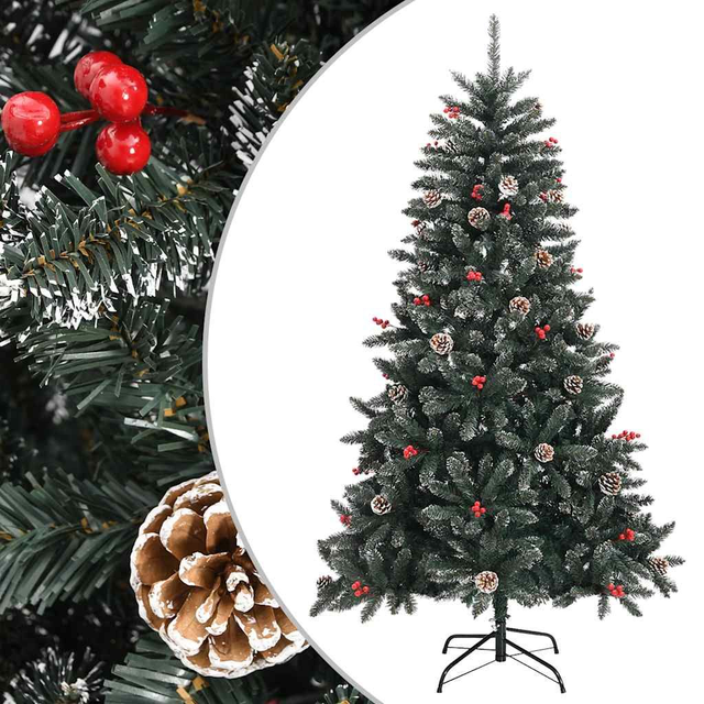 Sapin de Noël artificiel avec support Vert 150 cm PVC