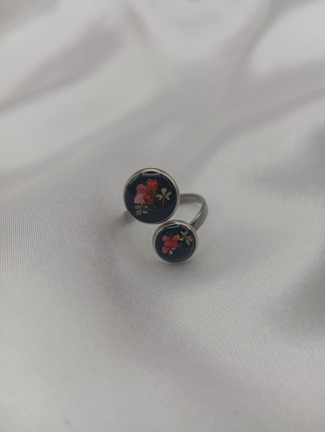 Bague reflet fleurs séchées
