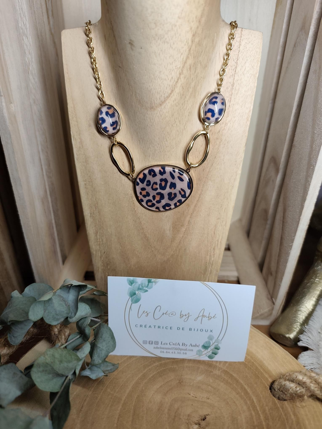 COLLIER GOLD/LEOPARD 0000715