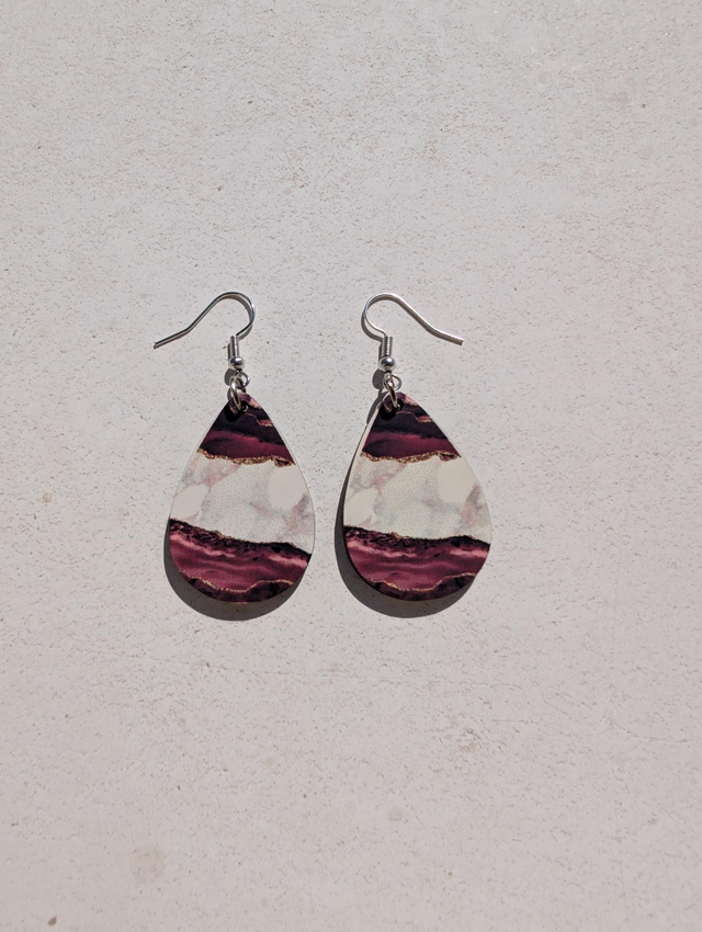 N°31 Boucles d'oreilles goutte d'eau petite fantaisie hypoallergénique 