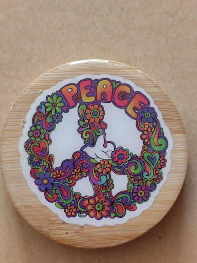 Décapsuleur magnétique peace and love pour frigo 