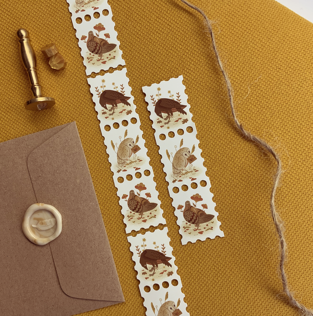 "Messenger Bird" Stamp Stickers