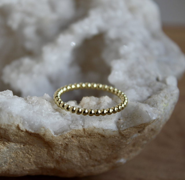 Steckring •Sepia II• / 585 plattiert 