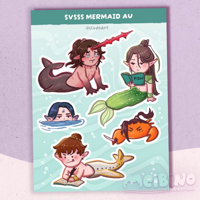 arkusz naklejek - svsss mermaid au