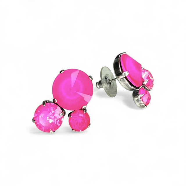 Ohrstecker TRES GRANDE Electric Pink Mix, Pink