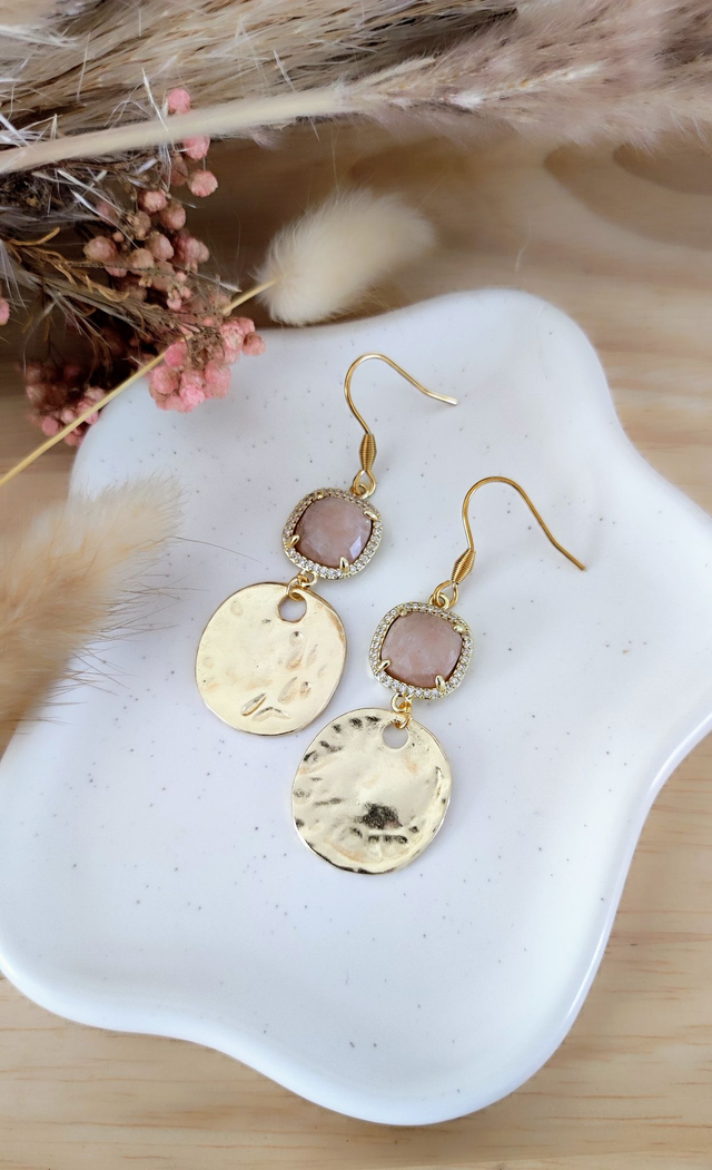Boucles d'oreilles "Éclat" Pierre de soleil 