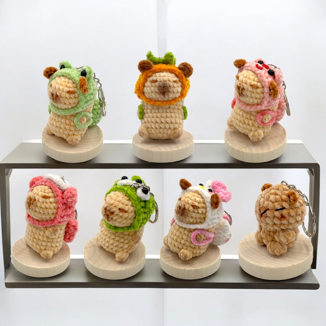 Mini Kapibara en laine chenille