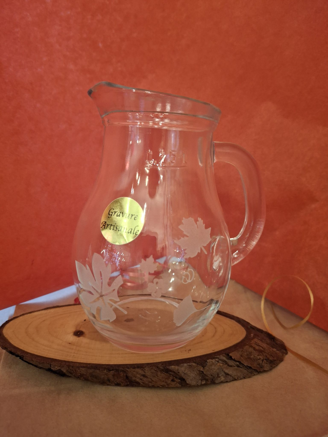 Pichet PM verre Feuilles au vent