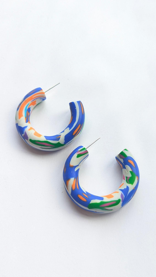 Medium Mosaic Zero Waste Hoops