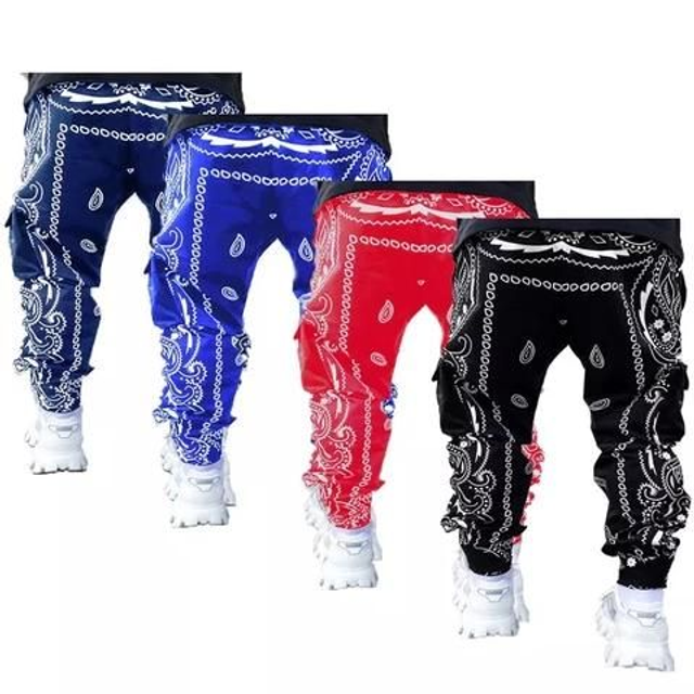 Pantalons NS033 Bandana Casual Slim Plus Size Streetwear