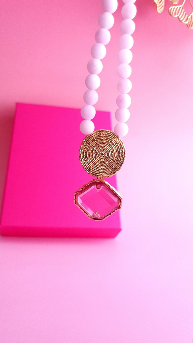 Collier Tourbillons lilas