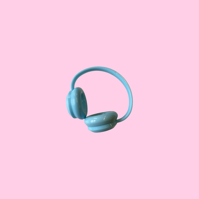 17cm Doll Headphone (Light Blue)