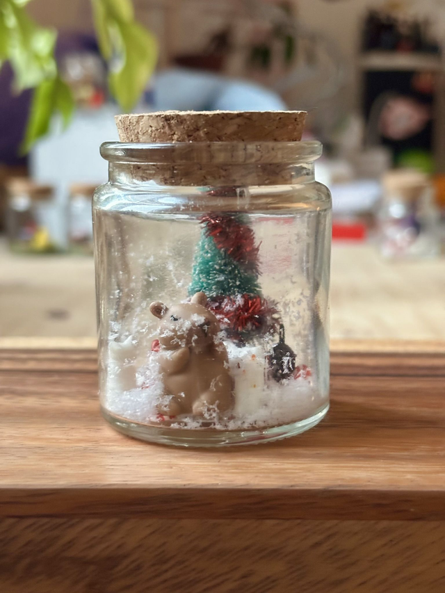 🍃 Mini terrarium verre - Édition hiver - Capybara