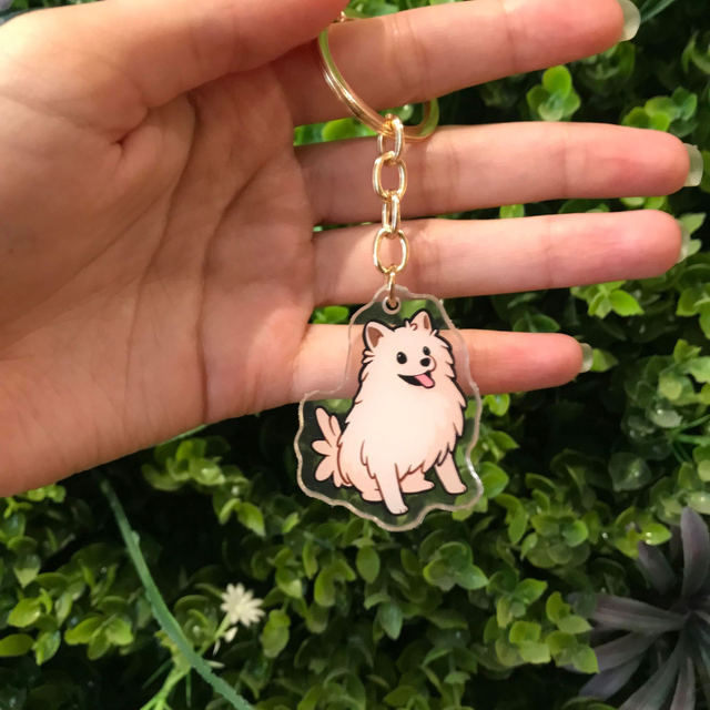 Pomeranian keyring