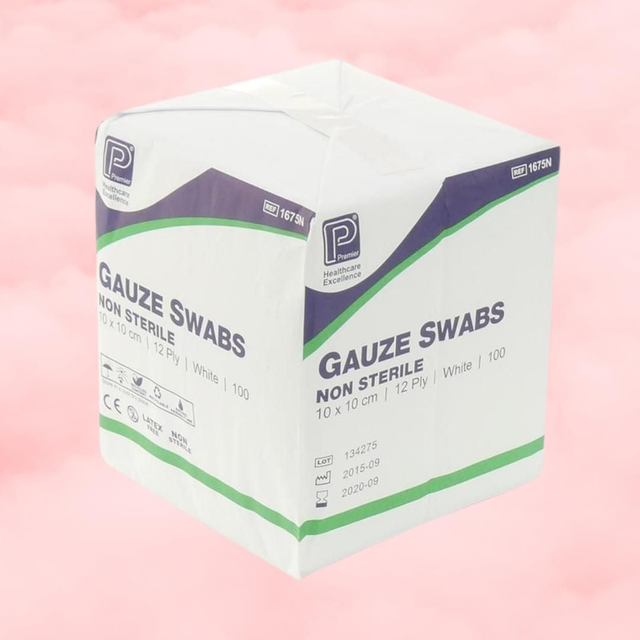 Gauze Swabs - 10 x 10cm 12 Ply x 100