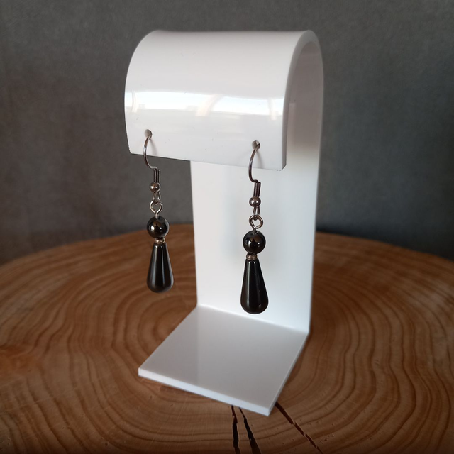 Boucles d&#039;oreilles en Hématite
