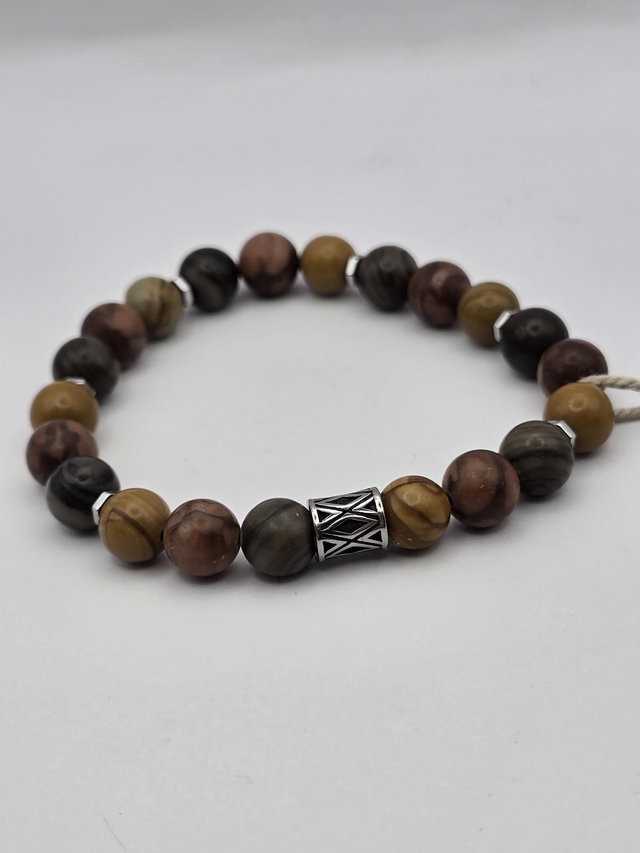 Bracelet Bois fossilisé d'Indonésie 0,8 