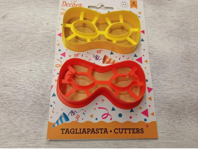 Set 2 pezzi Tagliapasta Decora Mascherine di Carnevale