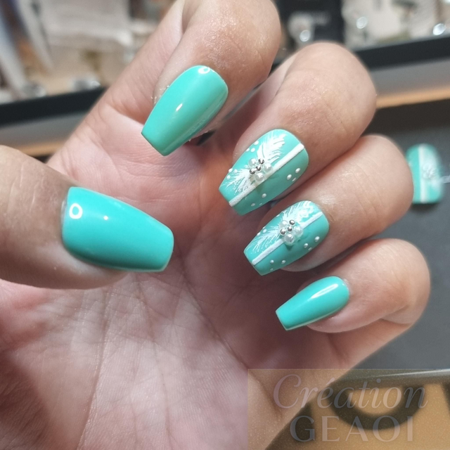 Mix Pearl green little coffin xs