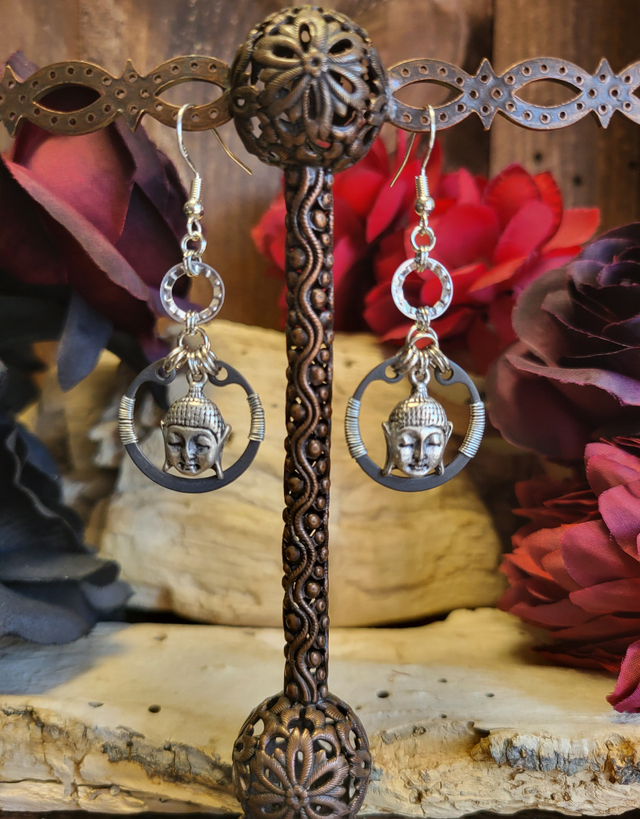 Boucles d'Oreilles Néo Circlips "Spirale d'Acier" Zen"