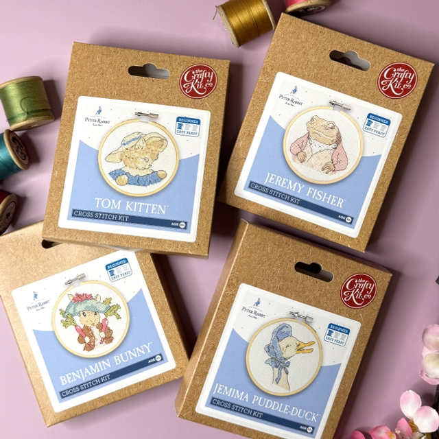 Beatrix Potter - Set of 4 Mini Cross Stitch Kits