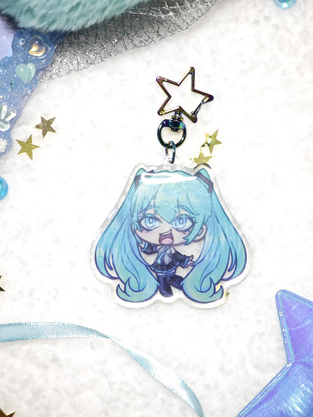 Hatsune Miku Holographic Keychains 