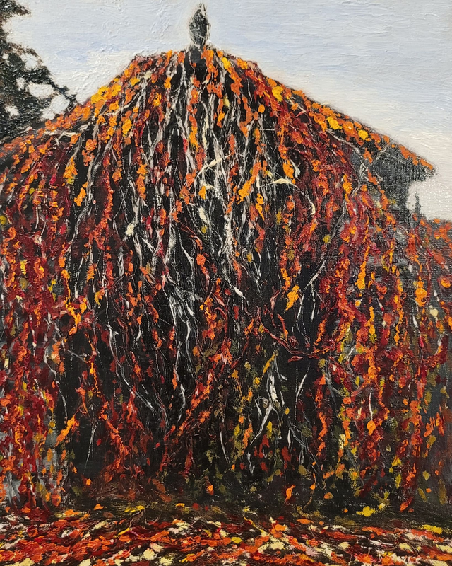 Ukryta brama, 41x33 olej płótno 2018-23