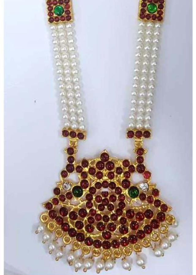Bharatanatyam Kemp Long Maala – 3 Lines