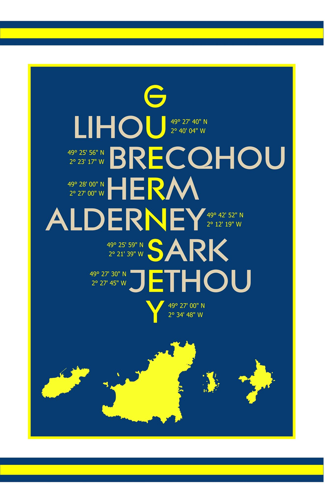 002 TEA TOWEL - BAILIWICK ISLANDS NAVY